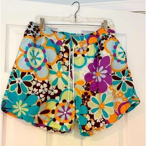 BAYAHIBE FRENCH MADE SWIM TRUNKS IN BRIGHT FLORAL PRINT